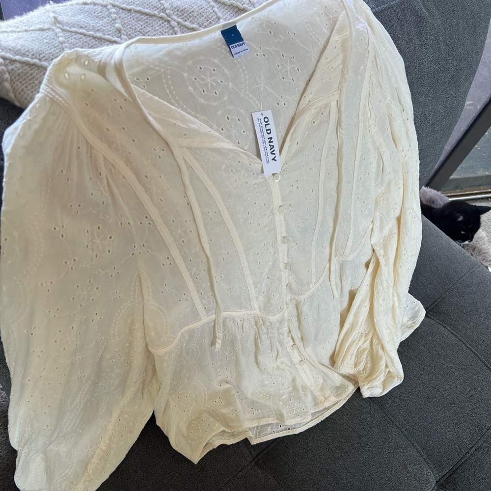 Cream Boho Top